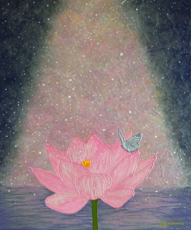 Lotus Power - abstract pink lotus flower