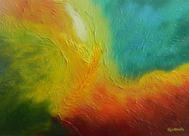 Storm Feathers - abstract aerial painting