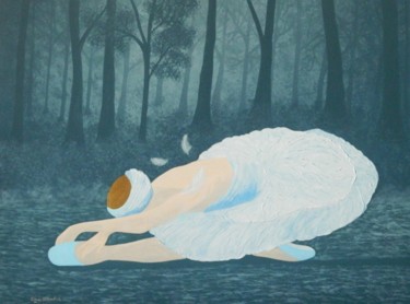 Swan Lake - ballerina surreal painting