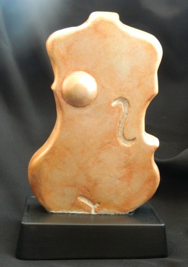Violin Romance -abstract musical woman sculpture